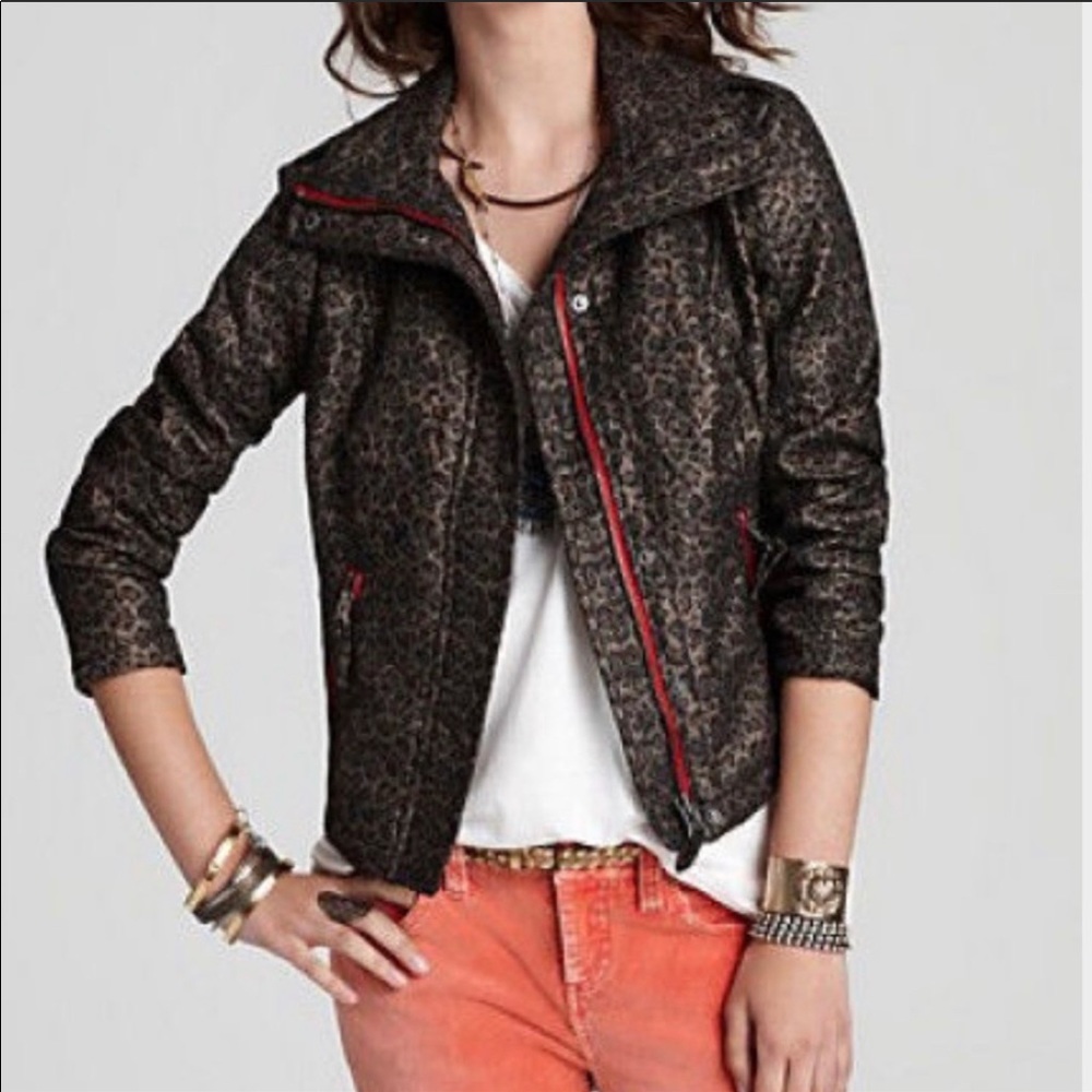 We the Free Leopard Print Pop Moto Jacket 6